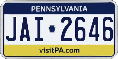 PA license plate JAI2646