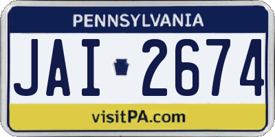 PA license plate JAI2674