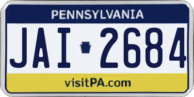 PA license plate JAI2684