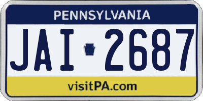 PA license plate JAI2687