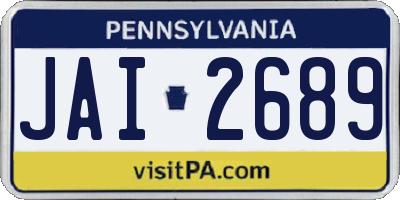 PA license plate JAI2689