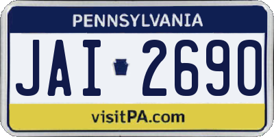 PA license plate JAI2690