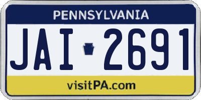 PA license plate JAI2691