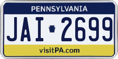 PA license plate JAI2699