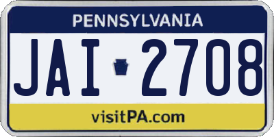 PA license plate JAI2708