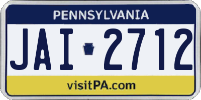 PA license plate JAI2712