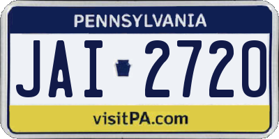 PA license plate JAI2720