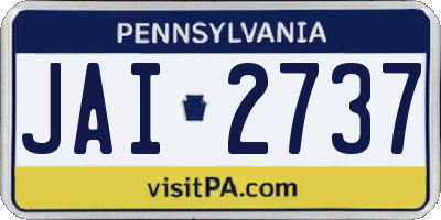 PA license plate JAI2737