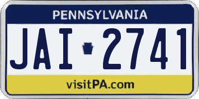 PA license plate JAI2741
