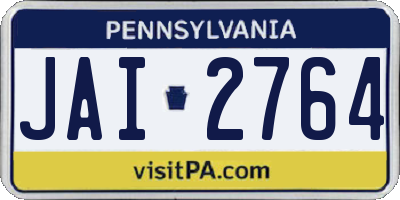 PA license plate JAI2764