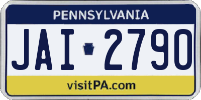 PA license plate JAI2790