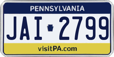 PA license plate JAI2799