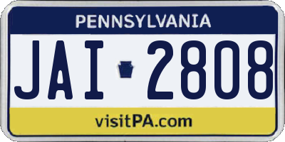 PA license plate JAI2808