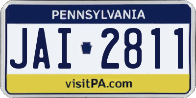 PA license plate JAI2811