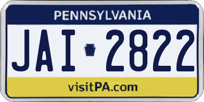 PA license plate JAI2822