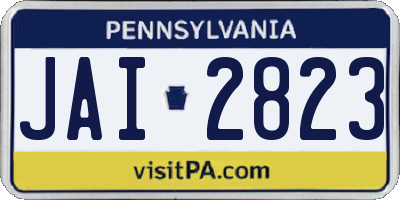 PA license plate JAI2823