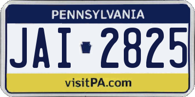 PA license plate JAI2825