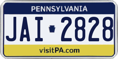 PA license plate JAI2828