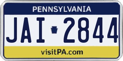 PA license plate JAI2844