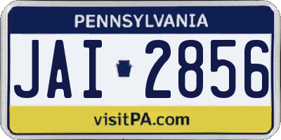 PA license plate JAI2856