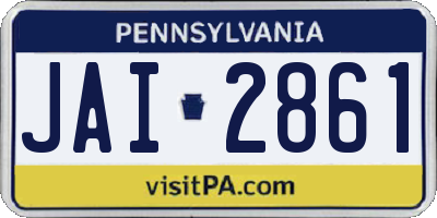 PA license plate JAI2861