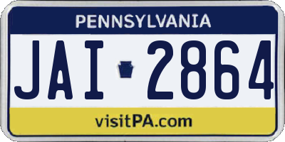 PA license plate JAI2864