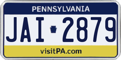 PA license plate JAI2879