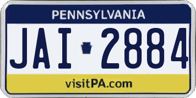 PA license plate JAI2884
