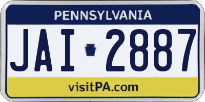 PA license plate JAI2887