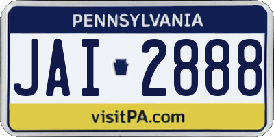 PA license plate JAI2888