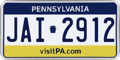 PA license plate JAI2912