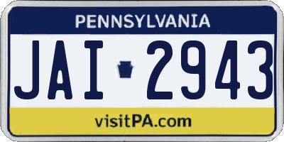 PA license plate JAI2943