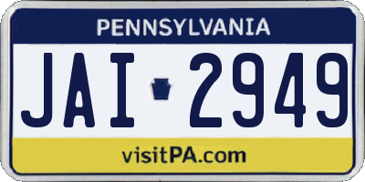 PA license plate JAI2949
