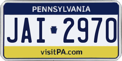 PA license plate JAI2970