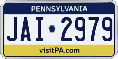 PA license plate JAI2979