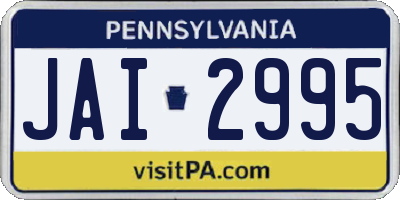 PA license plate JAI2995