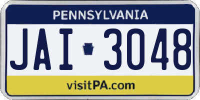 PA license plate JAI3048