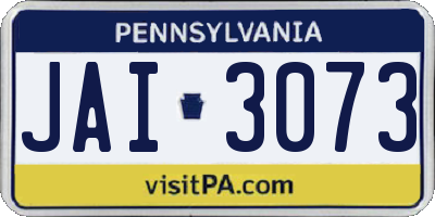 PA license plate JAI3073