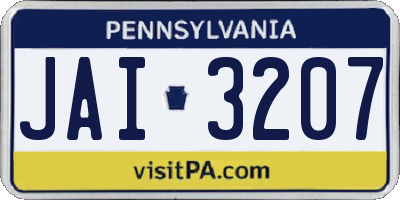 PA license plate JAI3207