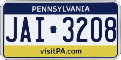 PA license plate JAI3208