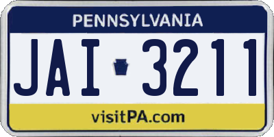PA license plate JAI3211