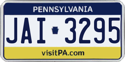 PA license plate JAI3295
