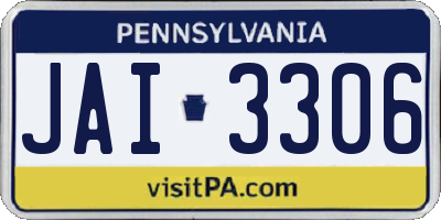 PA license plate JAI3306