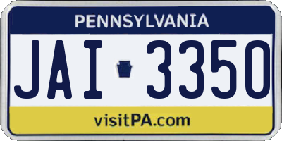 PA license plate JAI3350