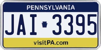 PA license plate JAI3395