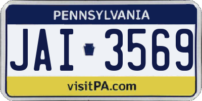 PA license plate JAI3569