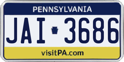 PA license plate JAI3686