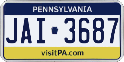 PA license plate JAI3687