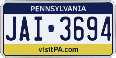 PA license plate JAI3694