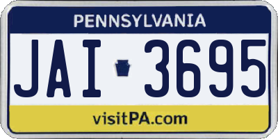PA license plate JAI3695